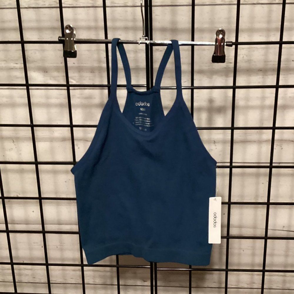 Ododos Racerback Ribbed Crop Top P134